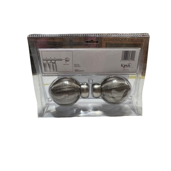 Kirsch Finials For 1 3/8” Adjustable Rod Brushed Pewter 3631753 - 1 Pair - Picture 2 of 4